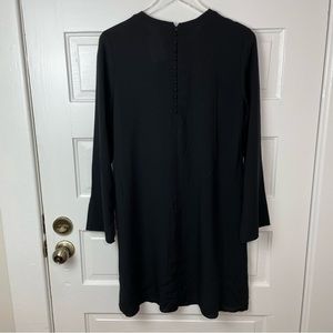 H&M Black long sleeve dress with button back